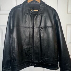 Vintage Men's Black genuine Leather Jacket
